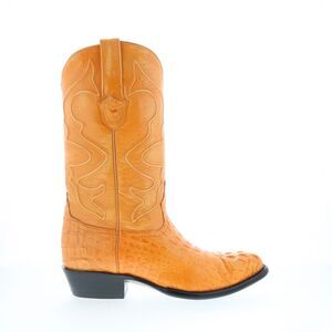 Wild West Mens J-Toe Boots Caiman Horn Brown Boots (NWT)